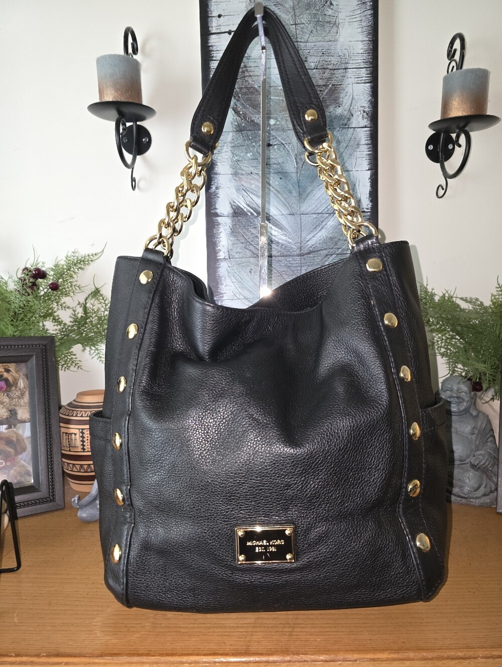 MICHAEL Michael Kors Delancey Large Shoulder Bag Tote EUC